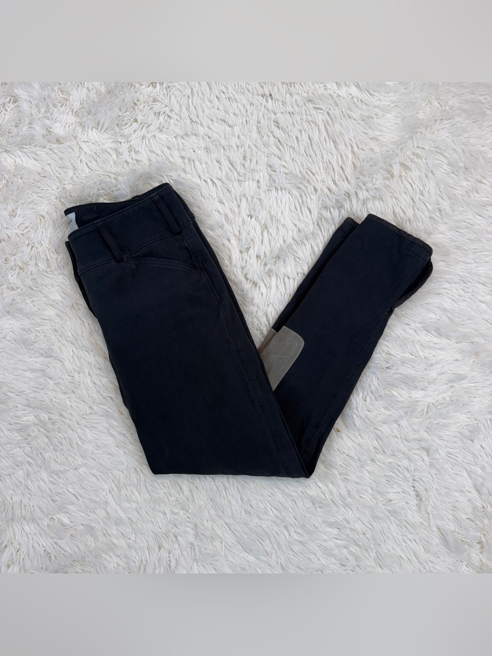 Women’s Size 26R Black Tailored Sportsman Knee Patch Horseback Riding Breeches